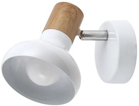 Rabalux HOLLY nástenné bodové svietidlo max. 1x40W | E14 | IP20 - biela, svetlé drevo