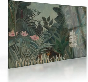 Sklenený obraz - Henri Rousseau, The Equatorial Jungle, reprodukcia (70x50 cm)