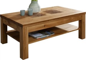 Dubový konferenčný stolík s poličkou 118x70x45cm