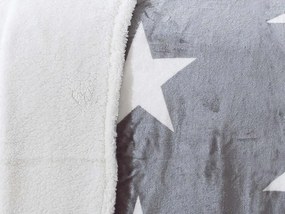 XPOSE® Mikroplyšová deka LÝDIE s baránkom - sivá 200x220 cm