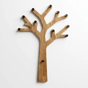 Dekorstudio Dubový nástenný vešiak v tvare stromu Oak Tree – prírodný dub