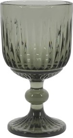 Dymový pohár na víno s drážkami Riller – Ø 8*14,5 cm / 250ml