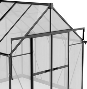 Skleník 234 x 244 x 312 cm, zosilnená konštrukcia, polykarbonát 6 mm