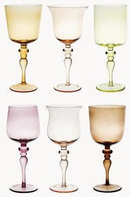Ručne vyrobené poháre na víno Goblet, 6 ks
