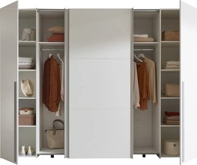 Šatníková skriňa Maturs, 267 cm, biela