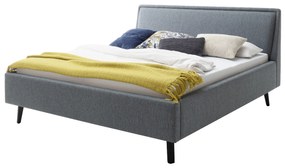 Čalúnená posteľ FRIEDA 180x200 s úložným priestorom, modrá Barva: drevo