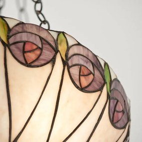 Endon 64175 - Luster na reťazi Tiffany HUTCHINSON 3xE27/60W/230V priemer 40 cm