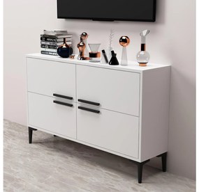 TV stolík/skrinka Kipobu (biela) . Vlastná spoľahlivá doprava až k Vám domov. 1095291