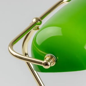 Brilagi - Stolná lampa BANK OFFICE 1xE27/60W/230V čierna/zlatá/zelená