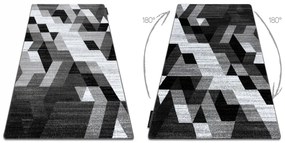 Koberec INTERO TECHNIC 3D diamanty trojuholníky, sivý