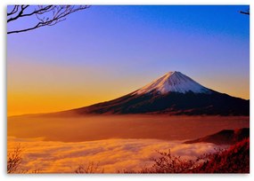 Obraz na plátně, Hora Fuji Japonsko Krajina - 90x60 cm