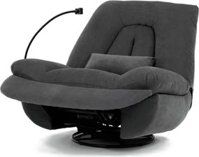 Polohovacie kreslo sivé, elektrické TV-7089 GREY2