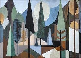 Obraz - Prírodná geometrická abstrakcia II. (70x50 cm)