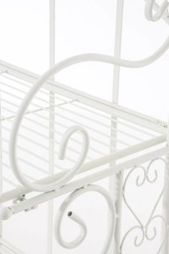 Kovová polica regál Anja - Biela