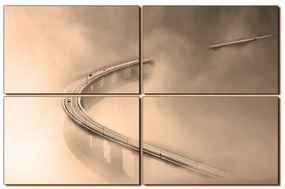 Obraz na plátne - Most v hmle 1275FE (150x100 cm)