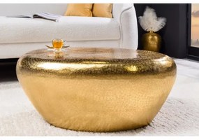 Konferenčný stôl Stone 44852 75x52cm Gold  - Komfort-nábytok