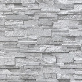 Papierové tapety na stenu Sweet & Cool 05222-20, rozmer 10,05 m x 0,53 m, kamene sivé, P+S International