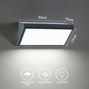Brilagi-LED Nástenné svietidlo TRIANGLE 1xE27/6W/230V 2700-6500K IP65 antracit