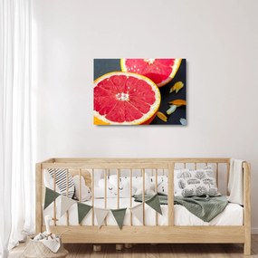 Sklenený obraz rozkrojených grapefruitov (70x50 cm)