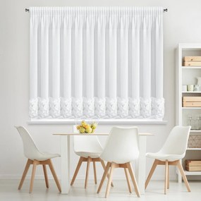 ZÁCLONA NA PÁSKE EVA MINGE ROSES8 400X160 CM BIELA