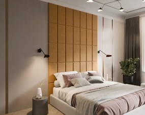 Egibi Čalúnený akustický panel nástenný Riwiera 41 horčicový obdĺžnik - Obdélník 60x30 cm