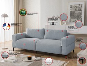 POHOVKA FLEUR 3 MIESTNÁ ŠEDÁ 217 cm