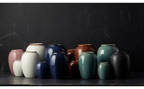 Čierna kameninová váza Bitz Basics Black, výška 20 cm