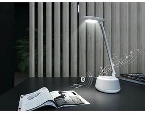 Panlux Stolná LED lampa Moana Music s bluetooth reproduktorom biela, 6 W