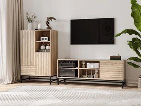 Vysoká komoda VALMOR 120x75 cm, dekor dub