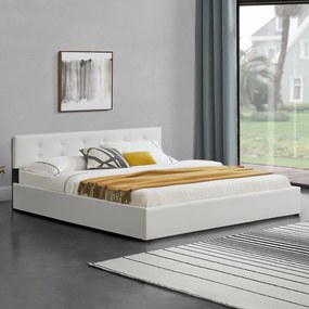 InternetovaZahrada - Čalúnená posteľ Marbella 180 x 200 cm biela