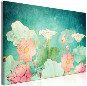 Artgeist Obraz - Fairytale Flowers (1 Part) Wide Veľkosť: 90x60, Verzia: Na talianskom plátne