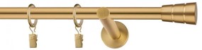 Dekorstudio Garniža jednoradová BASIC zlatá 19mm Dĺžka: 120cm, Typ uchytenia: Držiak modern, Typ príslušenstva: Bez príslušenstva