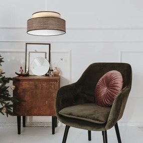 Luster na lanku GRACE 1xE27/60W/230V pr. 40 cm krémová/hnedá