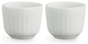 Súprava 2 bielych porcelánových misiek na vajíčka Kähler Design Hammershoi, ⌀ 8 cm