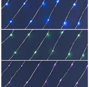 LED RGB Vianočná stmievateľná reťaz 200xLED/29 funkcií 20,4m