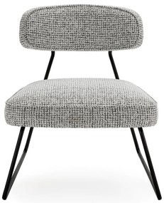 Čierno-biele kreslo Elon – Marckeric