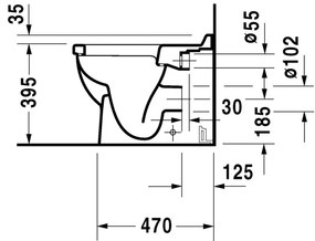 Duravit Starck 3 - Stojace WC, 6 l, 36 x 56 cm, biele 0124090000