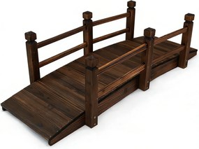Dekoratívny záhradný mostík BestBerg BBGD-4001 / 150 x 55 x 42,5 cm / hnedá