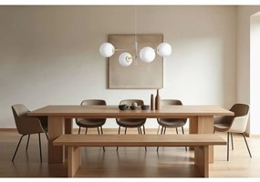 Závesné svietidlo Florence, 4x biele sklenené tienidlo, be/g