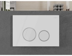 Mexen Fenix Air 05, pneumatické dvojité tlačidlo na splachovanie, biela lesklá, 6A0500