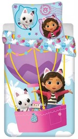 Jerry Fabrics - Bavlnené posteľné obliečky Gábinin kúzelný domček / 140 x 200 cm + 70 x 90 cm