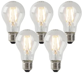 Sada 5 LED žiaroviek E27 číre 3W 250lm 2200K