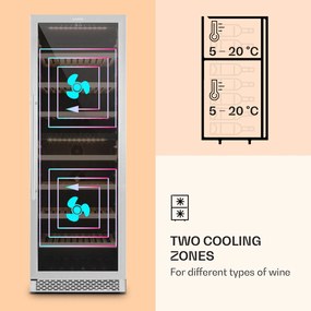 Gran Reserva, vinotéka, 379 l, 167 fliaš, 2 zóny, dotykové ovládanie