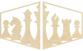 Elegantný obraz na stenu šachové figúrky - MIVAL | SENTOP PR0417 plywood