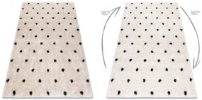 Koberec FLUFFY 2370 shaggy bodky - krém / antracit