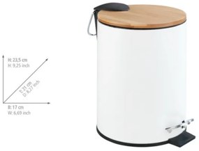 WENKO 24392100 - Košík TORTONA 17x23,5 cm biela/hnedá/čierna