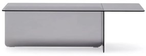 Sivý sklenený konferenčný stolík 60x120 cm Zaren – Kave Home