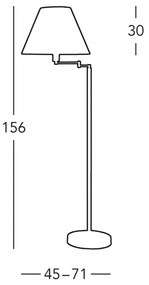 Kolarz 264.41.6 - Stojacia lampa HILTON 1xE27/60W/230V