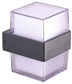 LED nástenné svietidlo Lars Square 4000K tmavosivá