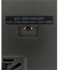 LED Stropné svietidlo LED/24W/230V 3000/4000/6500K 30x30 cm čierna